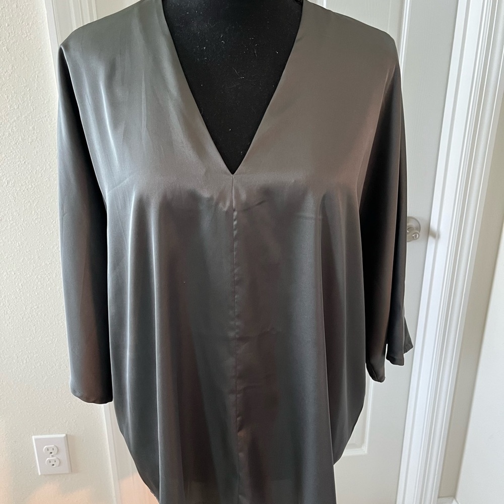 Banana Republic Charcoal Grey Blouse